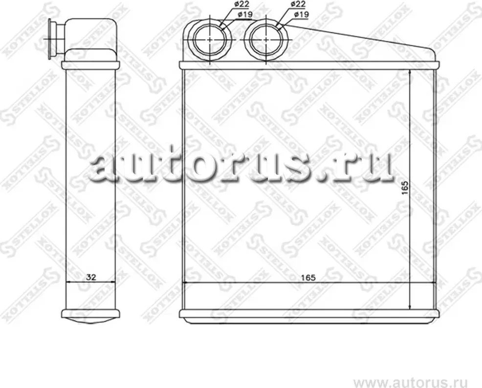 Радиатор отопителя (печки) Stellox. Артикул 10-35173-SX