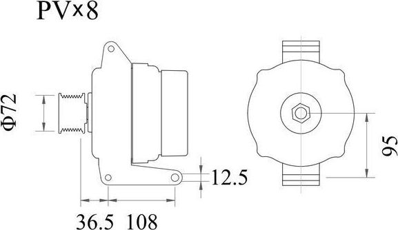 Генератор Mahle. Артикул MG 1192