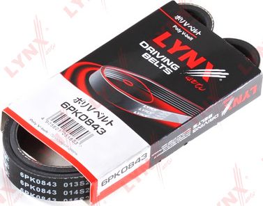 Приводной ремень поликлиновой LYNXauto для Daihatsu Cuore VII (L276) 2011-2013. Артикул 6PK0843