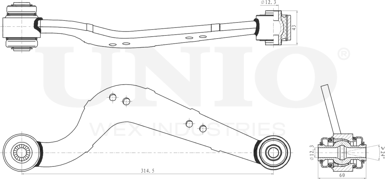 Рычаг подвески (Unio). Артикул SSP-40122