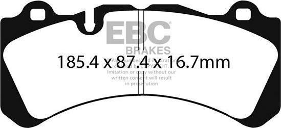 Тормозные колодки EBC Brakes передние для Volvo V60 I 2014-2018. Артикул DP4071R