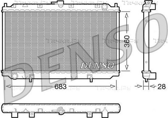 Радиатор охлаждения двигателя Denso (алюминий). Артикул DRM46010