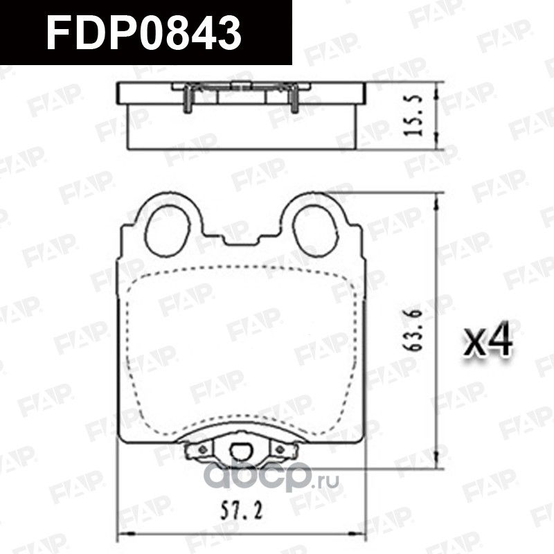 FDP0843 КОЛОДКИ ТОРМОЗНЫЕ ДИСКОВЫЕ (КОМПЛЕКТ) (FAP). Артикул FDP0843