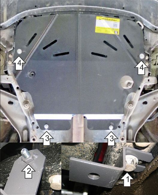 Защита Мотодор для картера и КПП Mini Cooper 2007-2014. Артикул 77001