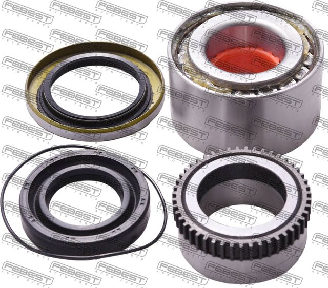 Ступичный подшипник (комплект) Febest задний для Mitsubishi L400 1996-2003. Артикул DAC40804445-KIT3