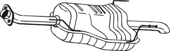 Глушитель (задняя часть) Bosal для Opel Zafira A 1999-2005. Артикул 185-601