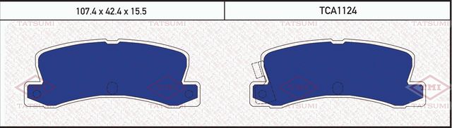 Колодки тормозные TOYOTA COROLLA 00- задн. (Tatsumi) Tatsumi. Артикул TCA1124