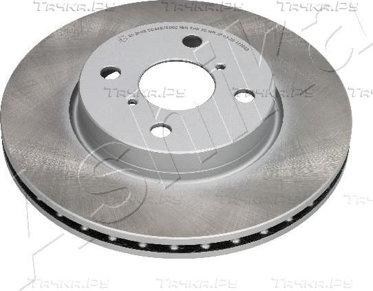 Тормозной диск ASHIKA передний для Toyota Yaris II 2005-2012. Артикул 60-02-284C