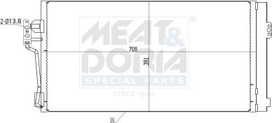Радиатор кондиционера (конденсатор) Meat & Doria для Mercedes-Benz Vito II (W639) 2003-2014. Артикул 991071