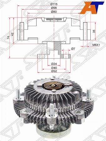 Вискомуфта SUZUKI JIMNY 97-WAGON R 00- (SAT). Артикул ST1712081A00