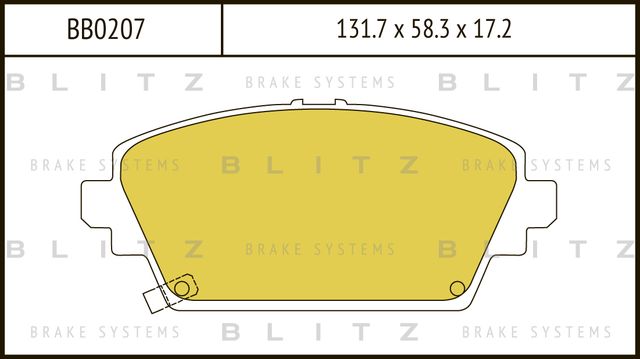 Колодки тормозные HONDA ACCORD 98- перед. (Blitz). Артикул BB0207