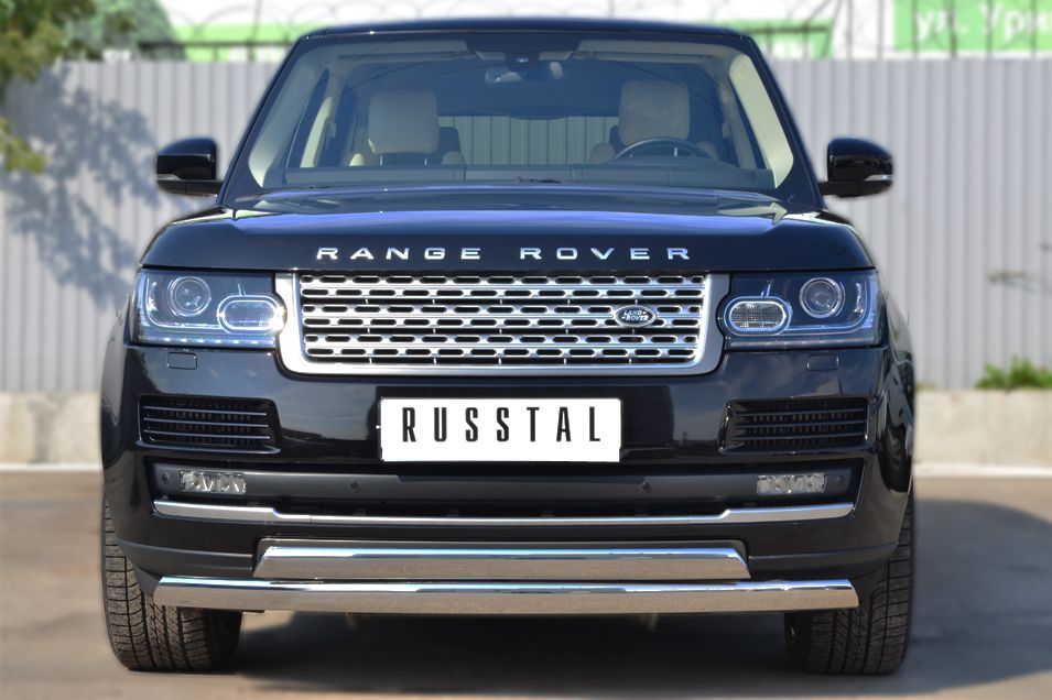Защита RusStal переднего бампера 75х42 (дуга) 75х42 (дуга) для Land Rover Range Rover Vogue IV 2013-2026. Артикул LRV-001440