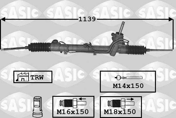 Рулевая рейка Sasic для Opel Astra G 1998-2005. Артикул 7006157