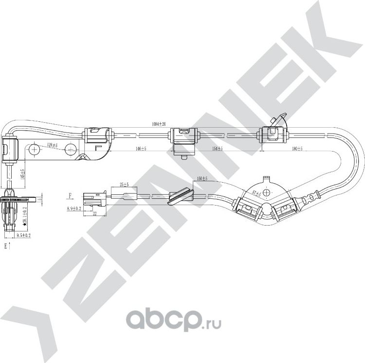 Датчик ABS задний левый HYUNDAI IX35 10 (Zennek). Артикул DAS0069