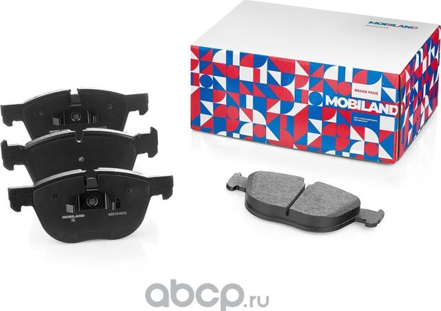 Колодки тормозные дисковые передние (4 шт.) с п/шум. пласт. BMW X5 (E70, F15) (Mobiland). Артикул 429101670