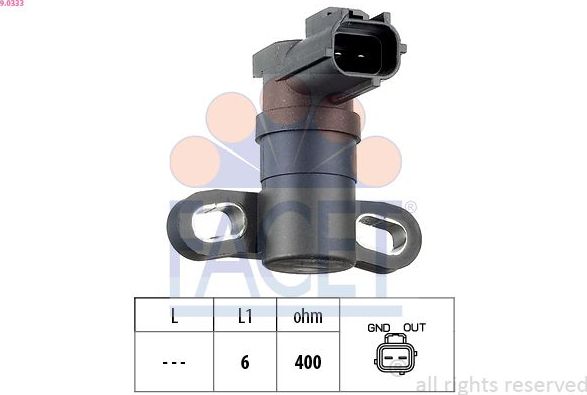 Датчик положения коленвала Facet Made in Italy - OE Equivalent. Артикул 9.0333