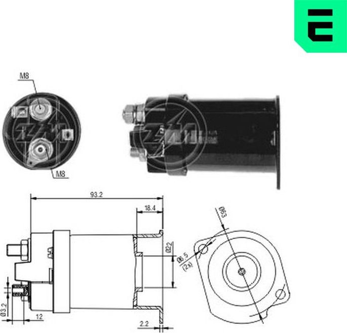 Втягивающее реле стартера Era. Артикул ZM556