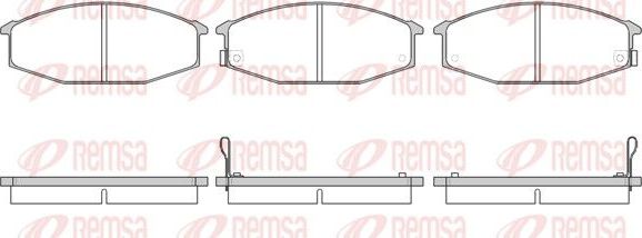 Тормозные колодки Remsa передние для Nissan Urvan II (E23) 1981-1988. Артикул 0115.02