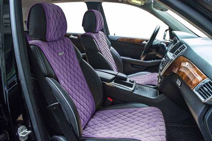 Накидки универсальные CarFashion Bullet на передние сидения авто, цвет Фиолетовый/Фиолетовый. Артикул 21737