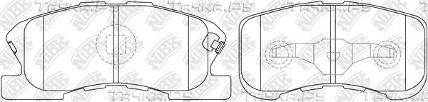 Тормозные колодки NiBK передние для Daihatsu Move II 1998-2002. Артикул PN6427
