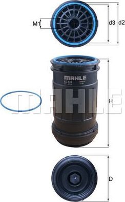 Топливный фильтр Mahle CleanLine. Артикул KC 624D