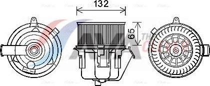 Вентилятор, мотор печки (отопителя) салона AVA для Citroen C3 II 2009-2016. Артикул CN8297