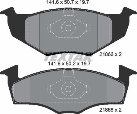 Тормозные колодки Textar Q+ передние для SEAT Toledo I 1991-1999. Артикул 2186603