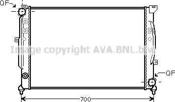 Радиатор охлаждения двигателя AVA. Артикул AIA2124