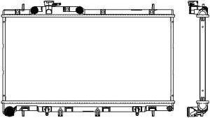Радиатор охлаждения двигателя Sakura. Артикул 3421-1020