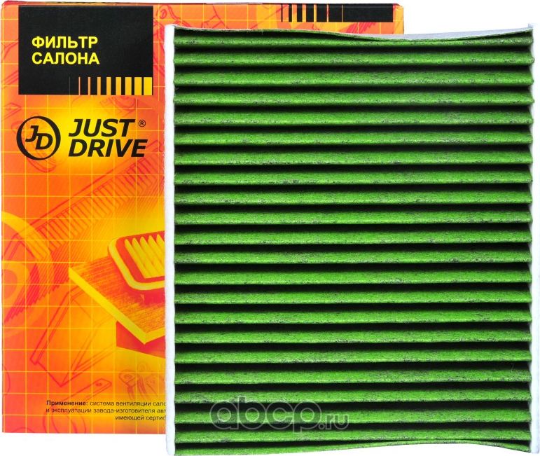 Фильтр салона угольный антибактериальный (Just Drive). Артикул JDAC0042CA