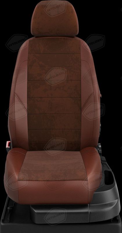 Чехлы Автолидер на сидения для Honda CR-V 5 2017-2024, цвет Шоколад. Артикул HA14-0305-EC43