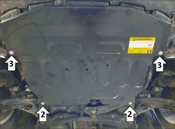 Защита Мотодор для картера, КПП Toyota Corolla Fielder 2013-2018. Артикул 72501