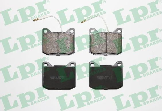 Тормозные колодки LPR передние для Peugeot 504 1968-1986. Артикул 05P118