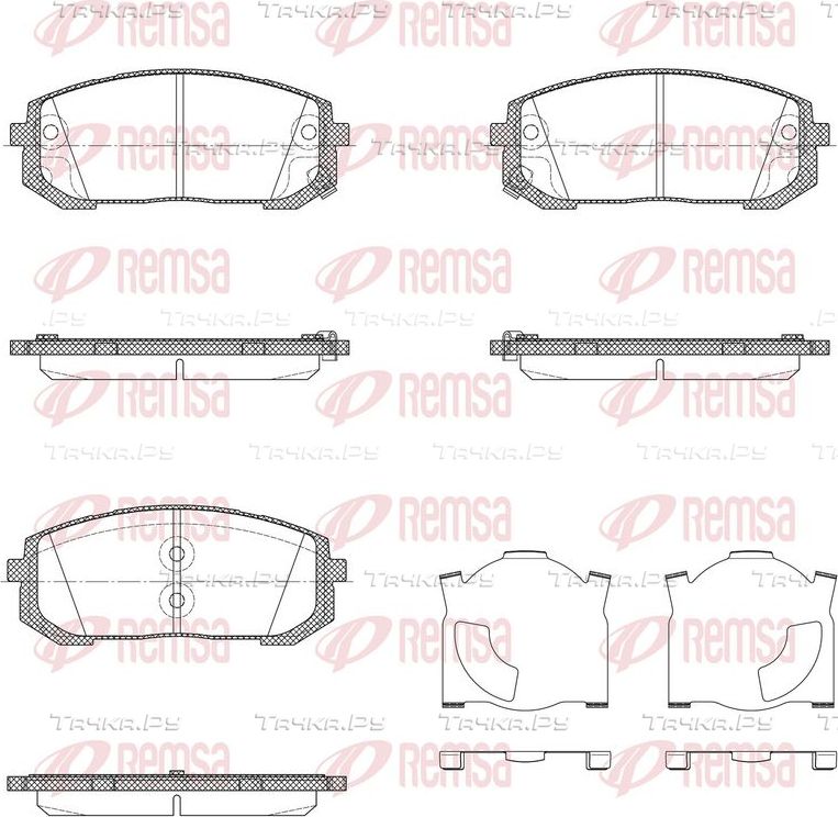 Тормозные колодки Remsa передние для Hyundai Sonata VIII (DN8) 2020-2026. Артикул 1923.02