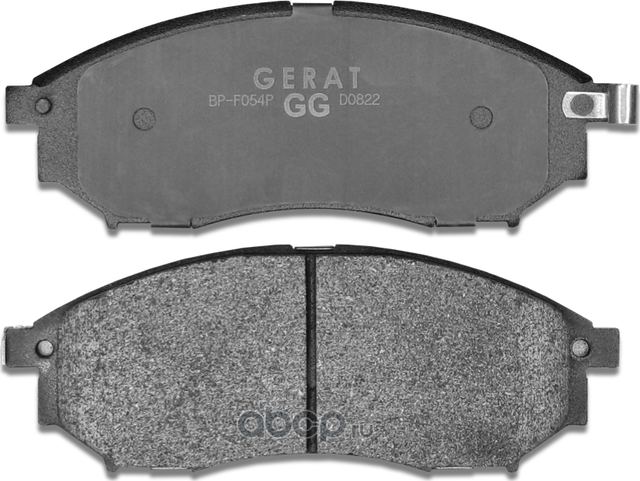 Тормозные колодки Gerat BP-F054P (передние) Low-metalic Gerat. Артикул BPF054P