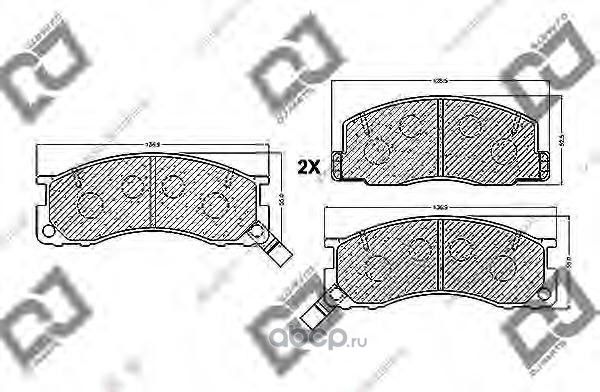 Колодки тормозные дисковые (DJ Parts). Артикул BP1144
