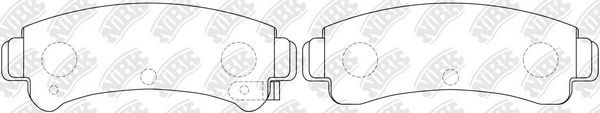 Тормозные колодки NiBK задние для Nissan Sunny N14 1990-1995. Артикул PN2283