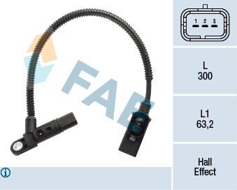 Датчик положения распредвала FAE для Citroen C4 Cactus I 2014-2025. Артикул 79381