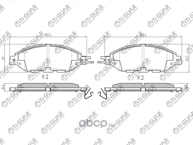 Тормозные колодки (TI-Guar). Артикул TG50001