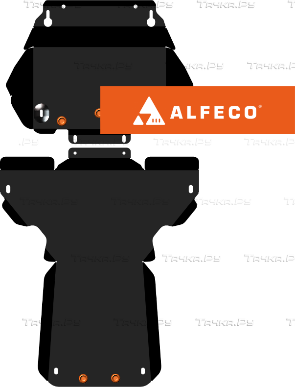 Защита Alfeco для картера и КПП Jaguar XJ X351 2009-2026. Артикул ALF.44.01