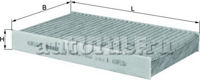 Салонный фильтр Mahle для Renault Fluence I 2010-2017. Артикул LAK 852