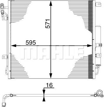 Радиатор кондиционера (конденсатор) Mahle Behr. Артикул AC 759 000S