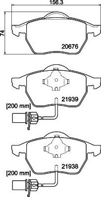 Тормозные колодки Mintex передние для Audi A4 I (B5) 1995-2001. Артикул MDB1826
