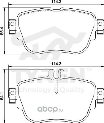 Дисковые тормозные колодки (Tyren). Артикул TYR1215811