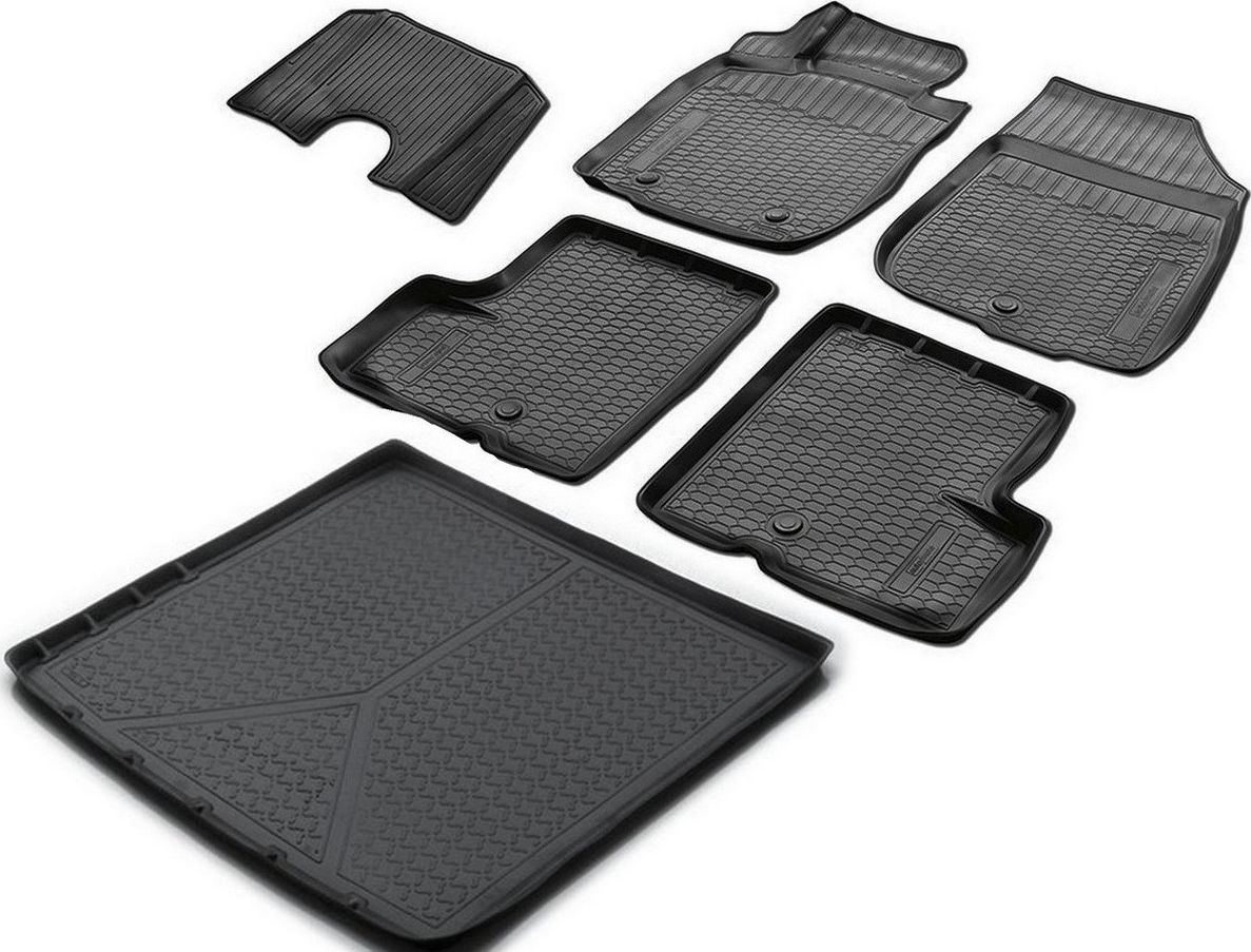 Комплект ковриков Rival для салона и багажника Nissan Terrano III (4WD) 2014-2017. Артикул K14108001-4