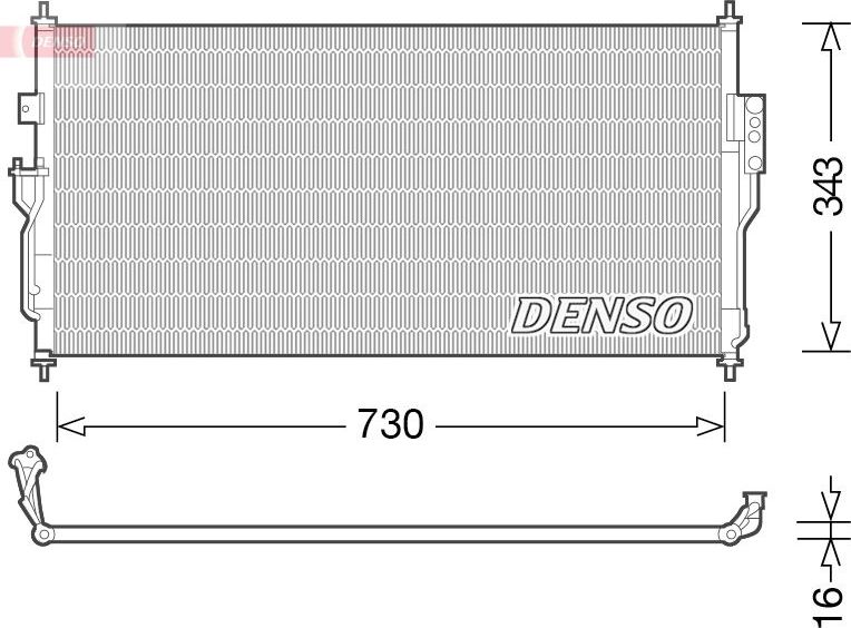 Радиатор кондиционера (конденсатор) Denso. Артикул DCN46006