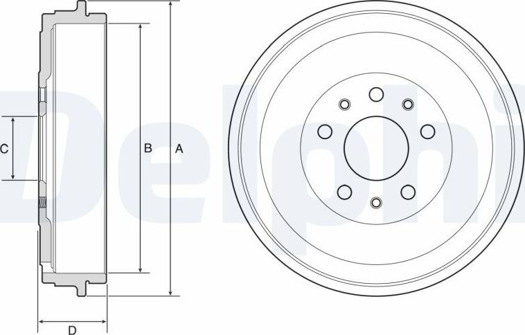 Тормозной барабан Delphi. Артикул BF767
