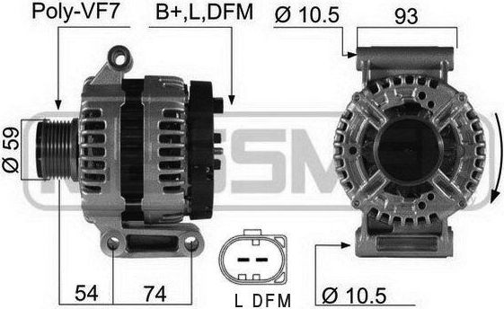 Генератор Era OEM для Land Rover Defender I 2006-2016. Артикул 210422