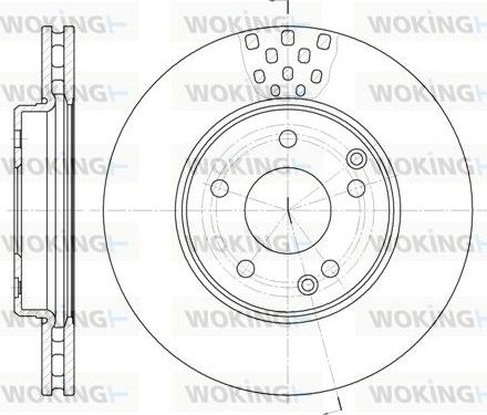 Тормозной диск Woking передний для Mercedes-Benz CLK-Класс II (C209, A209) 2002-2010. Артикул D6751.10