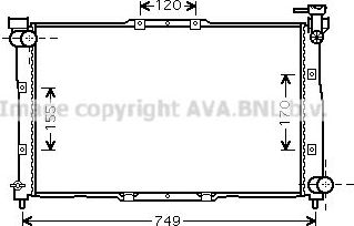 Радиатор охлаждения двигателя AVA для Kia Clarus I 1996-2001. Артикул KA2039